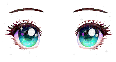 Anime Blue Pixel Eyes <3 - GIF animé gratuit