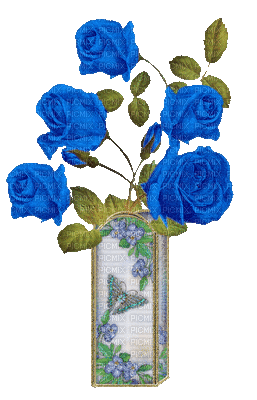 голубые розы - Bezmaksas animēts GIF