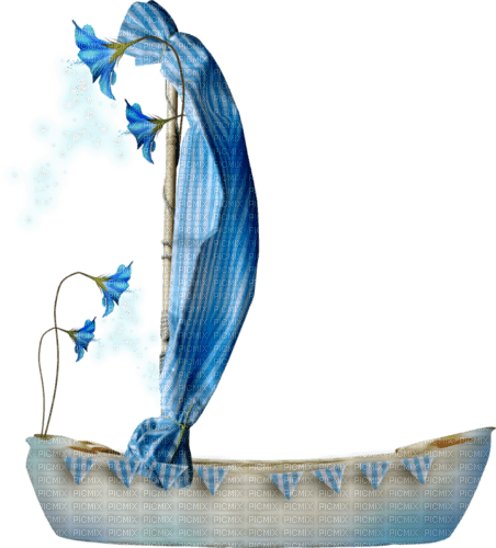 fantasy boat blue kikkapink - zdarma png