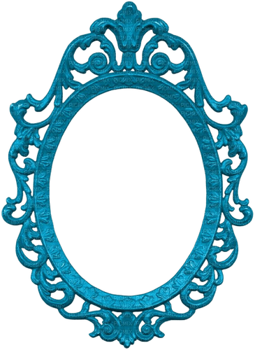 blue oval frame - png gratuito
