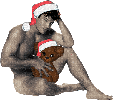 Kaz_Creations Christmas Man Homme Deco - Бесплатный анимированный гифка
