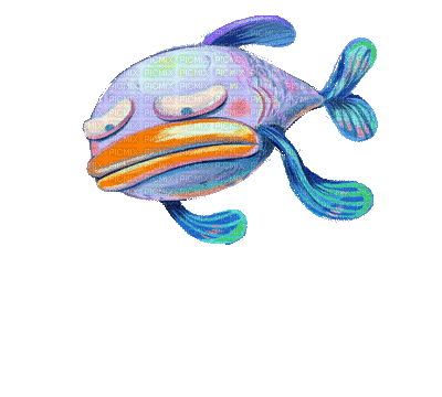 fish abstract art deco tube fisch poisson gif anime animated colorful sad cry - GIF animé gratuit