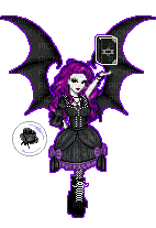 gothic black and purple dollz - Бесплатный анимированный гифка