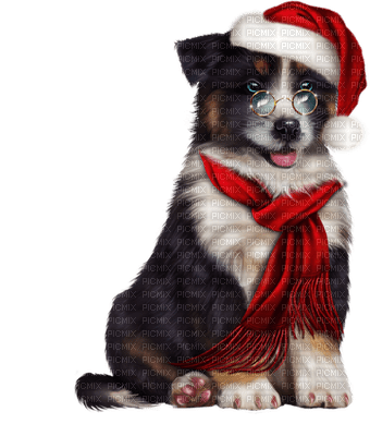 Kaz_Creations Christmas Dog Pup Dogs Colours - nemokama png