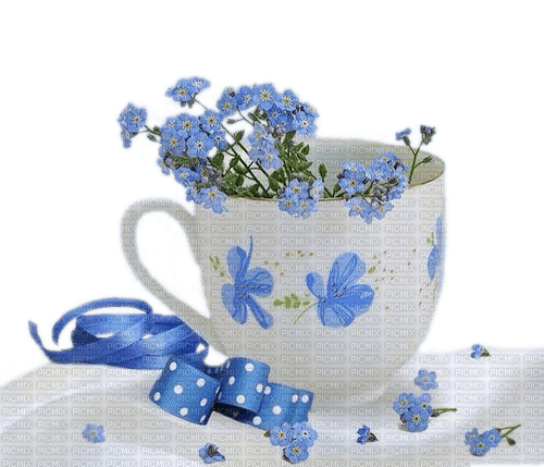 Frühling, Blumen, Tasse - 無料png