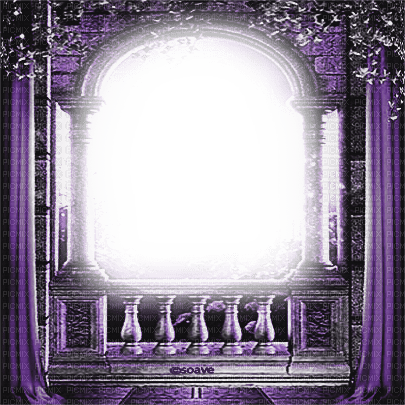 soave frame gothic vintage  black white purple - 免费PNG