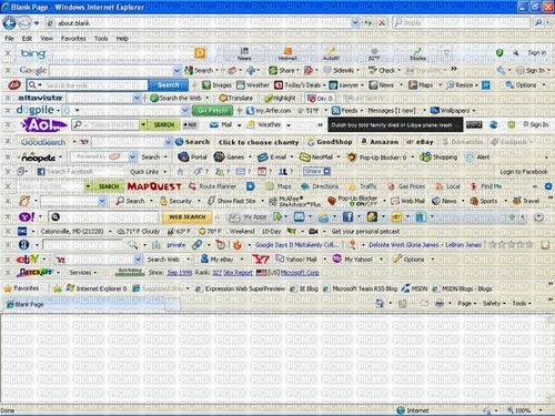 Internet explorer toolbars - PNG gratuit