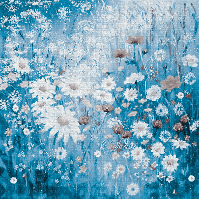 soave background animated flowers daisy field - GIF animé gratuit