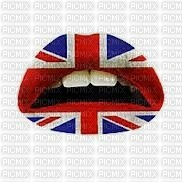 lèvre anglais drapeau angleterre - png ฟรี