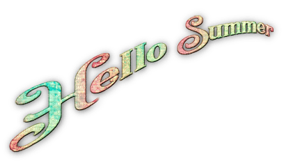 soave text hello summer pink green yellow - zadarmo png