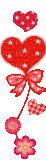 red heart bow - Gratis animeret GIF