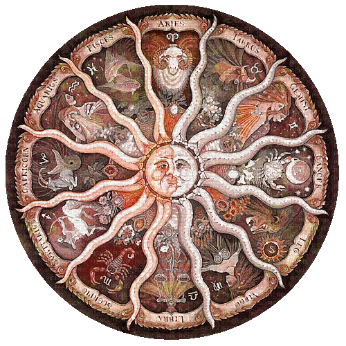 soave background circle animated zodiac brown - Gratis geanimeerde GIF