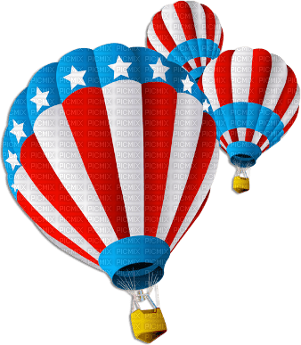 hot air balloon soave deco   patriotic usa 4th - PNG gratuit