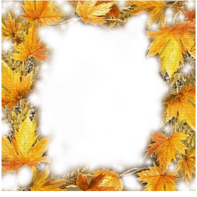 autumn leaves frame - ingyenes png