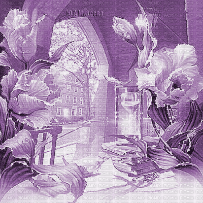 Y.A.M._Vintage Fantasy background purple - 免费动画 GIF