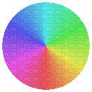 ani-regnbåge- cirkel---rainbow circle - Бесплатный анимированный гифка