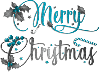 soave text christmas deco black white teal - Free PNG
