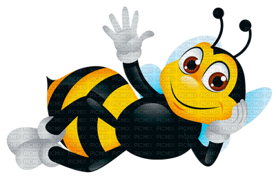 Y.A.M._Summer bee cartoon - 無料png