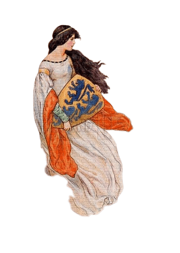 woman with shield - bezmaksas png