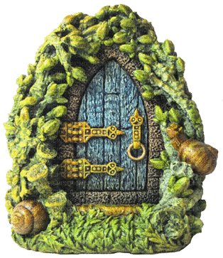 fairy tale  elf elfe fee   fantasy  tube deco door tür porte garden jardin - Zdarma animovaný GIF