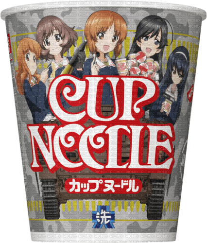 girls und panzer cup noodle - Free PNG
