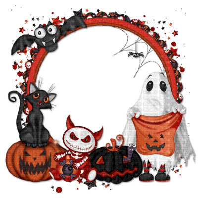 halloween deco frame cadre - 免费PNG