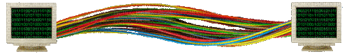 rainbow computer wires - GIF animé gratuit