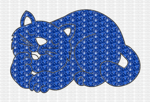 gatto blu - GIF animé gratuit