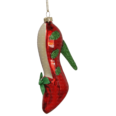 Christmas Shoe Red Green Gold  - Bogusia - zdarma png