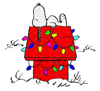 Snoopy Christmas - GIF animasi gratis