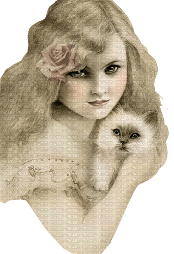 dolceluna baby vintage pink cat spring - Free PNG