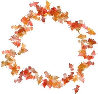 Kaz_Creations Deco Circle Frame Colours Autumn Leaves Leafs - ücretsiz png