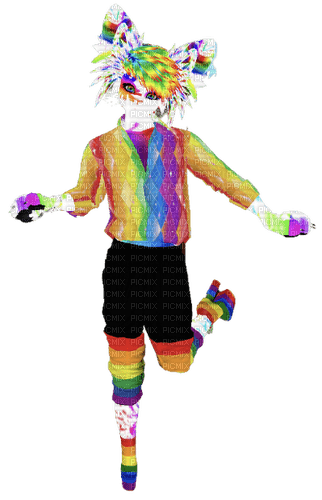 Rainbow pride catboy - бесплатно png