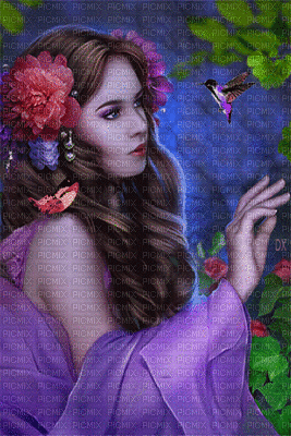 LADY IN PURPLE - Free animated GIF
