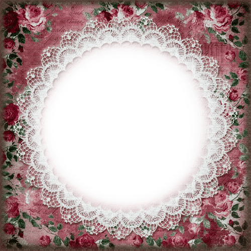 Pink Roses Frame - By KittyKatLuv65 - png ฟรี