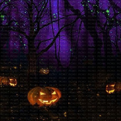 Purple Halloween Forest - 無料png
