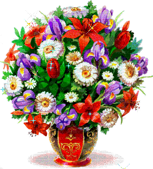 bouquet de fleurs - Безплатен анимиран GIF