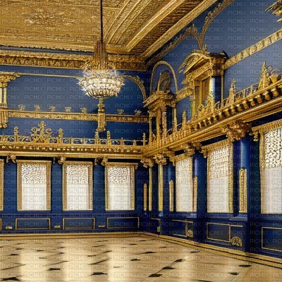 Blue & Gold Ballroom - png ฟรี