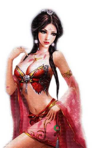 Rena red Fantasy Woman Girl Princess Frau - PNG gratuit