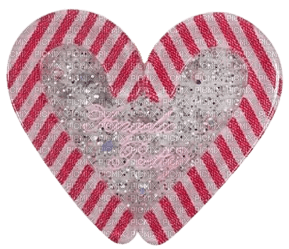 red candy cane heart - PNG gratuit