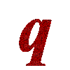 Kaz_Creations Alphabets Colours Red Letter Q - GIF animate gratis