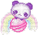 cute rainbow panda - Безплатен анимиран GIF