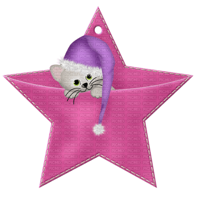 Kaz_Creations Deco Colours Star With Cute Animal - ilmainen png