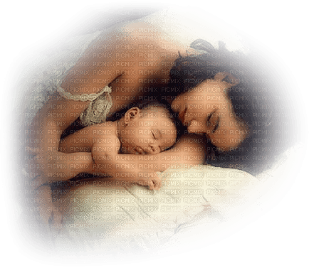 Femme avec son bébé - zdarma png