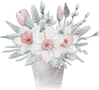soave deco flowers vase garden spring pastel - png grátis