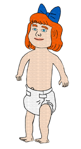 Redhead baby girl - png ฟรี