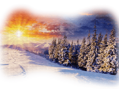 paysage hiver - PNG gratuit
