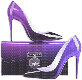 soave deco fashion bag shoe purple - gratis png