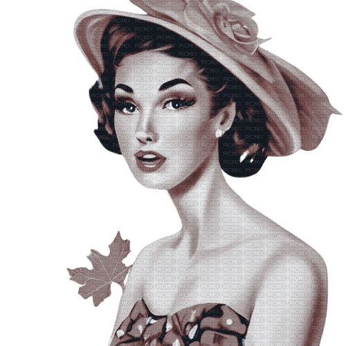 kikkapink vintage woman fashion hat - png gratuito