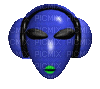 headphone alien - Animovaný GIF zadarmo